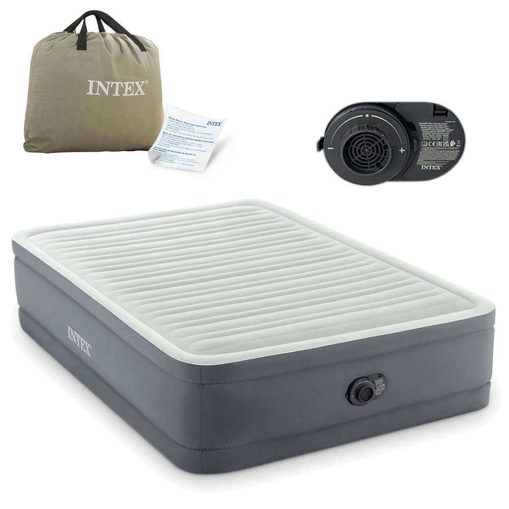 Materac welurowy PremAire z supernowoczesną pompką 137 x 191 x 46 cm INTEX 64904