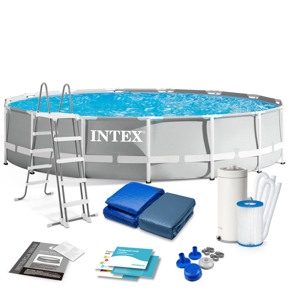 Basen ogrodowy stelażowy Prism Frame 457x107 cm z pompą filtrującą INTEX 26724 NP