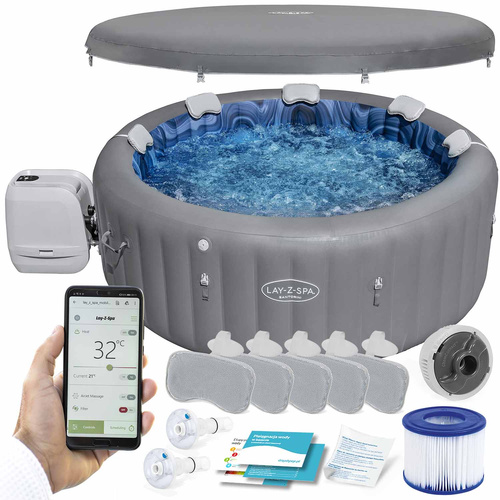 Bestway Lay-Z-Spa SANTORINI PRO 7 LED aplikacja hydromasaż 5-7osob 6001T