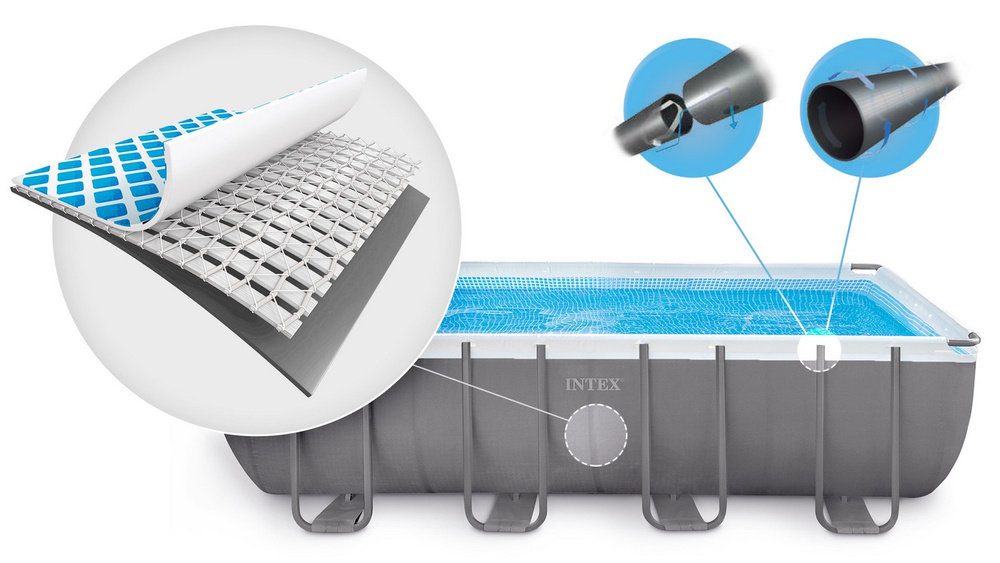 Basen ogrodowy stelażowy ULTRA XTR 549x274x132 cm z pompą filtrującą INTEX 26356 NP