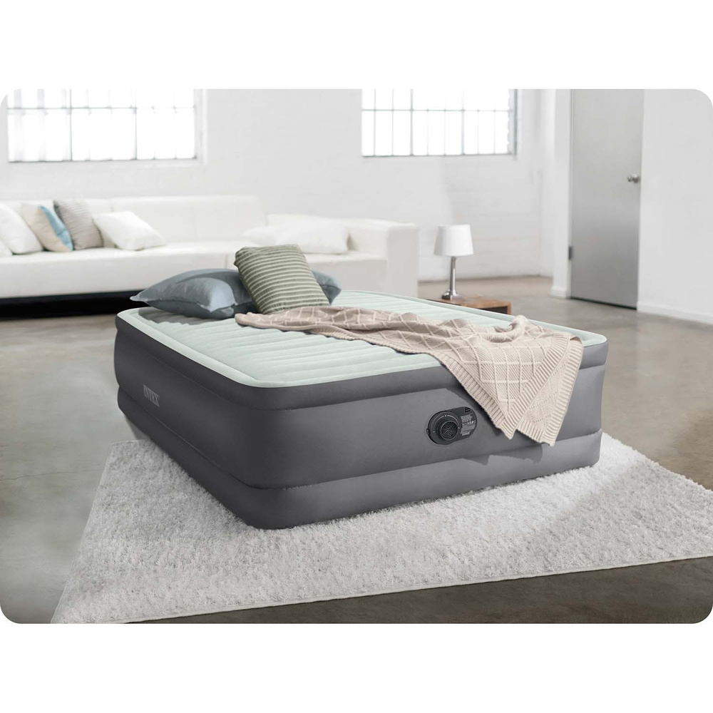 Materac welurowy PremAire z supernowoczesną pompką 137 x 191 x 46 cm INTEX 64904