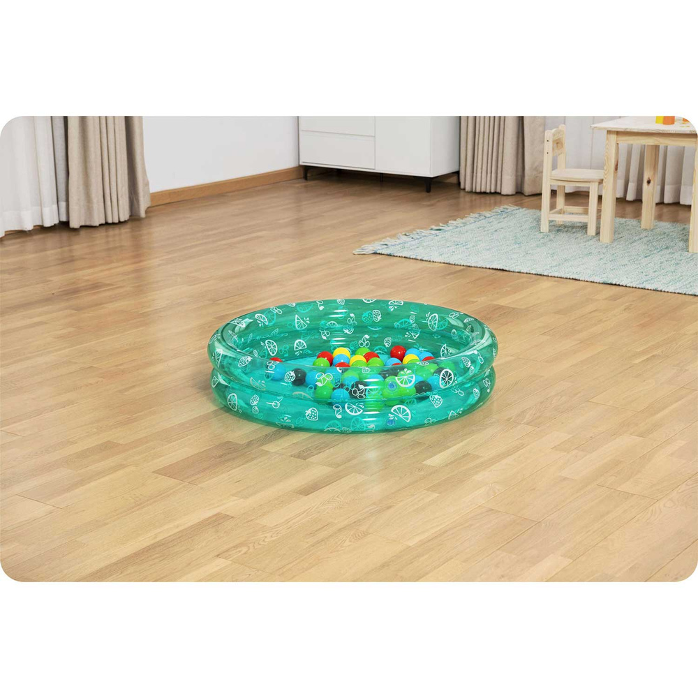Basenik Zielony 91x20cm + Piłeczki BESTWAY