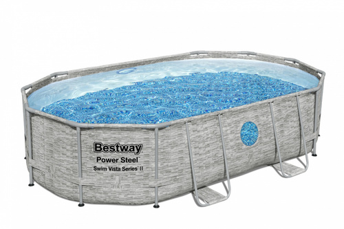 Bestway Basen stelaż 488x305x107 11w1 kamień 56946
