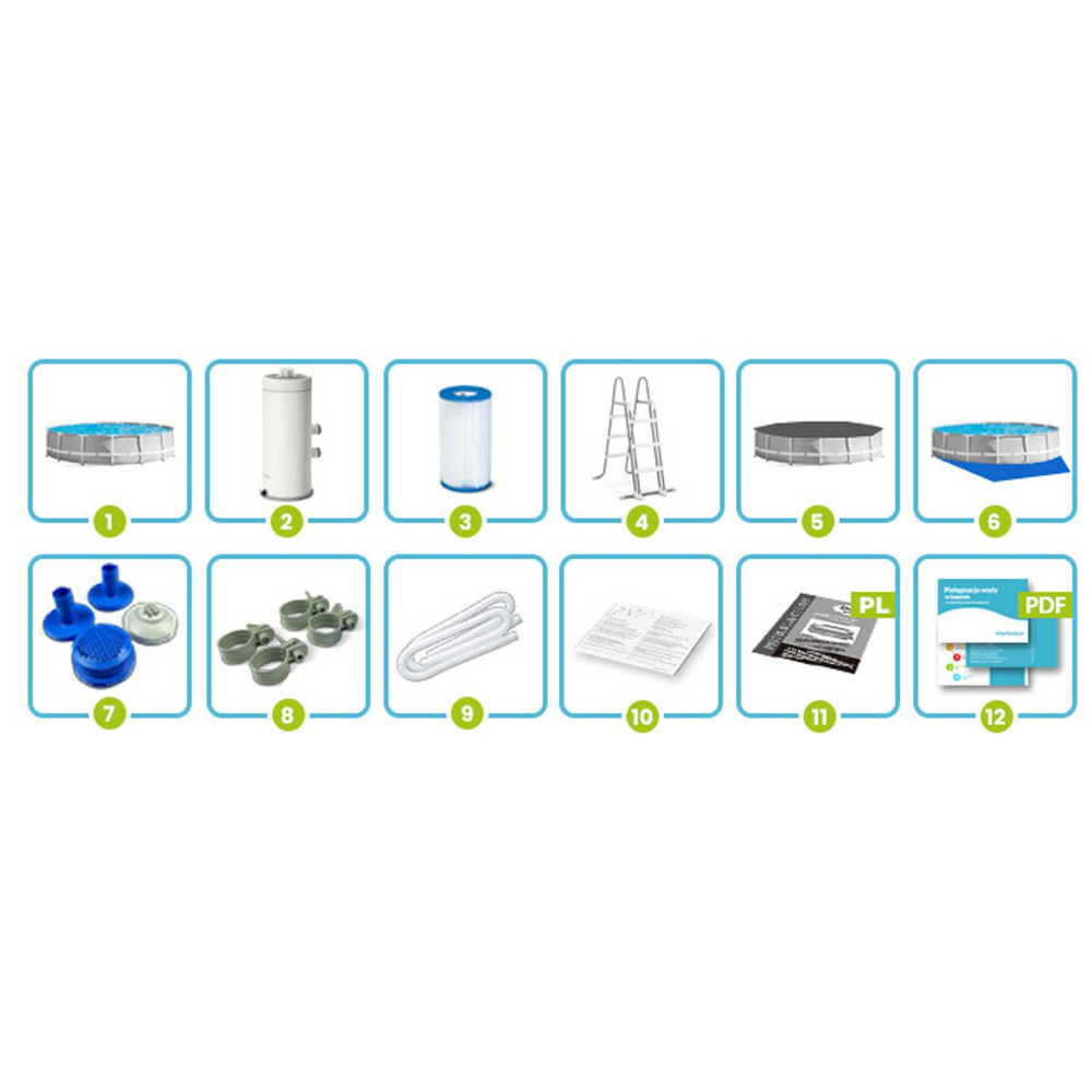 Basen stelażowy ogrodowy 427 x 107 cm INTEX 26720