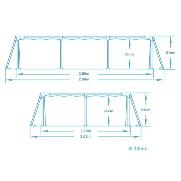 Bestway Basen STELAŻOWY 2,300L 259x170x61cm 56403