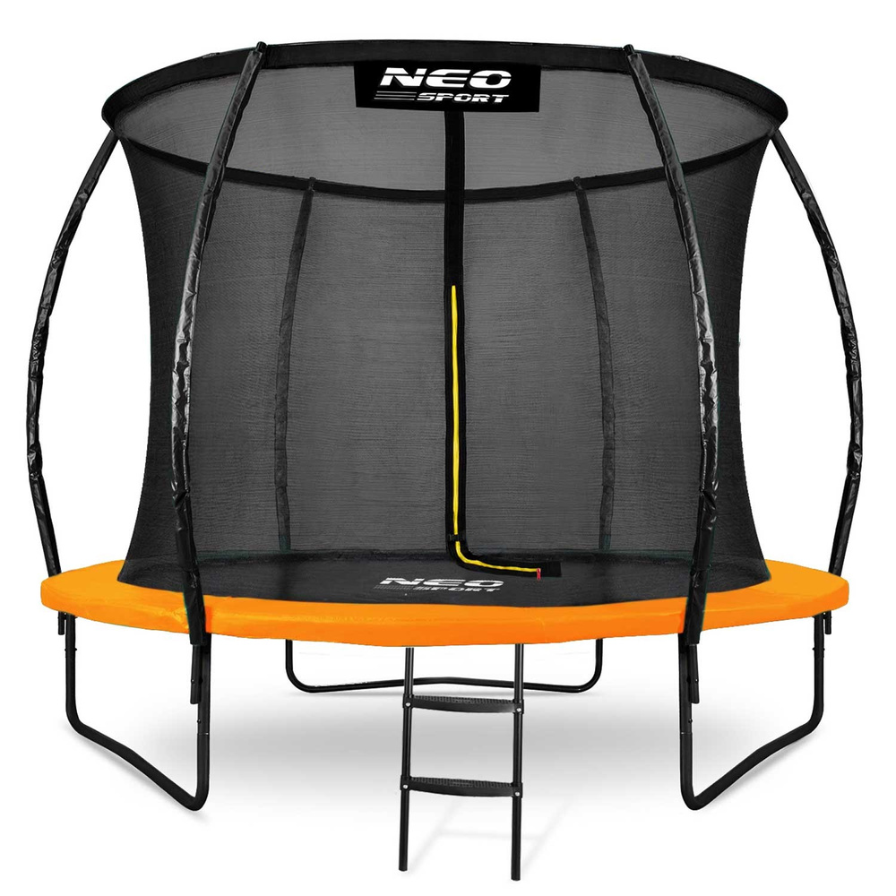Trampolina ogrodowa profilowana 8ft/252cm z siatką wewnętrzną Neo-Sport + maszyna do baniek GRATIS