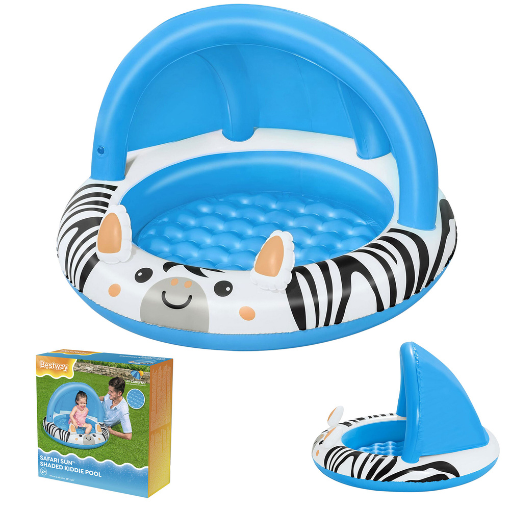 Bestway Dmuchany basenik z daszkiem ZEBRA 97cm Safari Sun 52559
