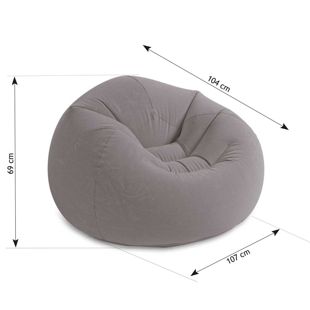 Dmuchany fotel pufa - typu worek 114 x 114 x 71 cm INTEX 68579