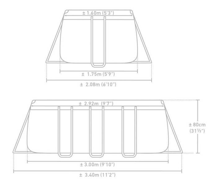 Basen ogrodowy stelażowy 300 x 175 x 80 cm zestaw 10w1 INTEX 26784