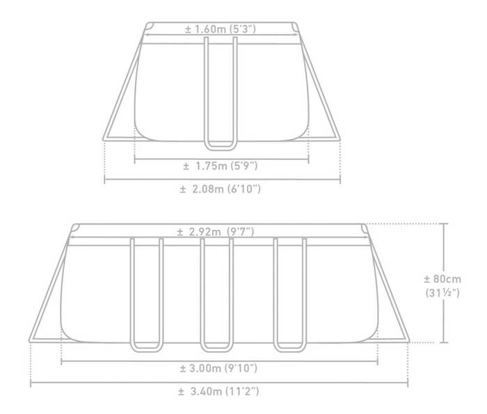 Basen ogrodowy stelażowy 300 x 175 x 80 cm zestaw 10w1 INTEX 26784