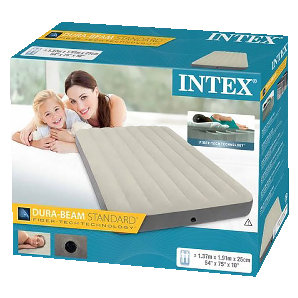 Materac dmuchany welurowy 137 x 191 x 25 cm INTEX 64708