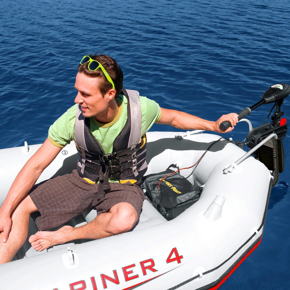Zestaw ponton Excursion 4 osobowy z silnikiem i pawężą INTEX