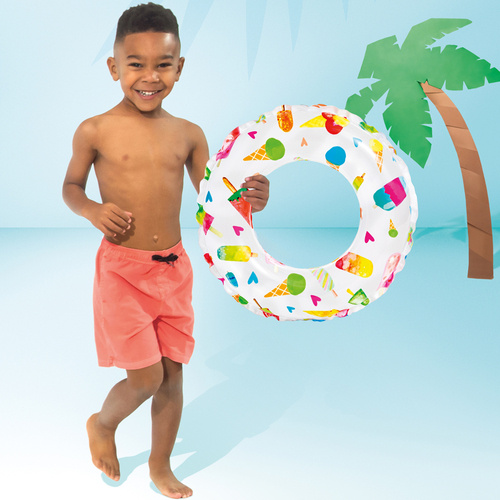 Koło kółkodmuchane dla dzieci plażowe kółko 51 cm Lody INTEX 59230 3-6 lat