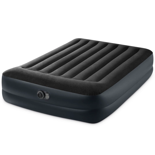 Materac welurowy z pompką 152 x 203cm INTEX 64124